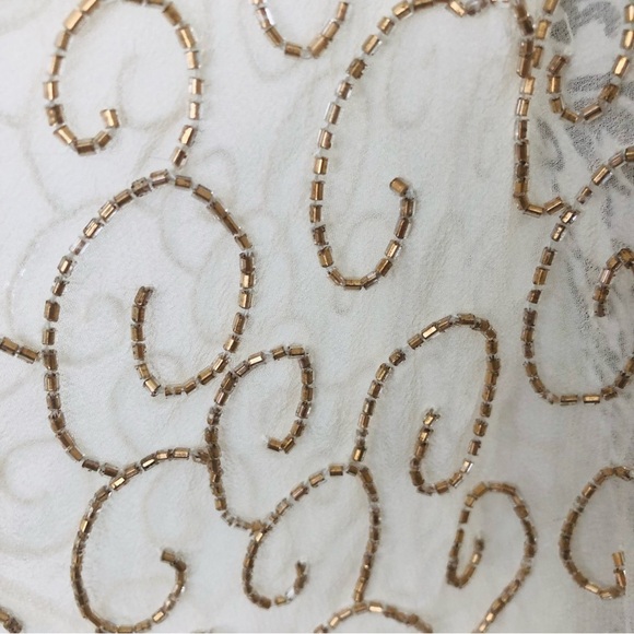 Haute Hippie 100% Silk Beaded Sheer Top Shirt Wrap - Picture 5 of 15